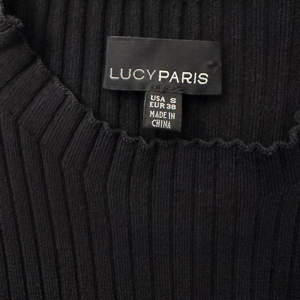 Lucy Paris black ribbed tank - Picture 3 of 5